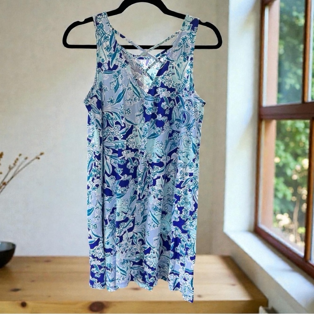 Lilly Pulitzer Kristen Koalafications Royal Purple Bamboo Dress XS Nwot - Picture 4 of 13
